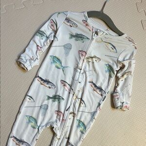 Caden Lane Fish Print Kids Pajama Set - Multicolor